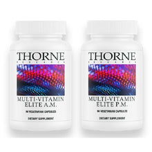 Multi-Vitamin Elite A.M. P.M. 2 Bottle Set by Thorne Research. Replaces EXOS