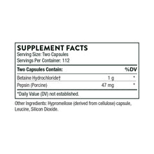 Betaine HCL and Pepsin by Thorne Research. 225 Veggie Capsules