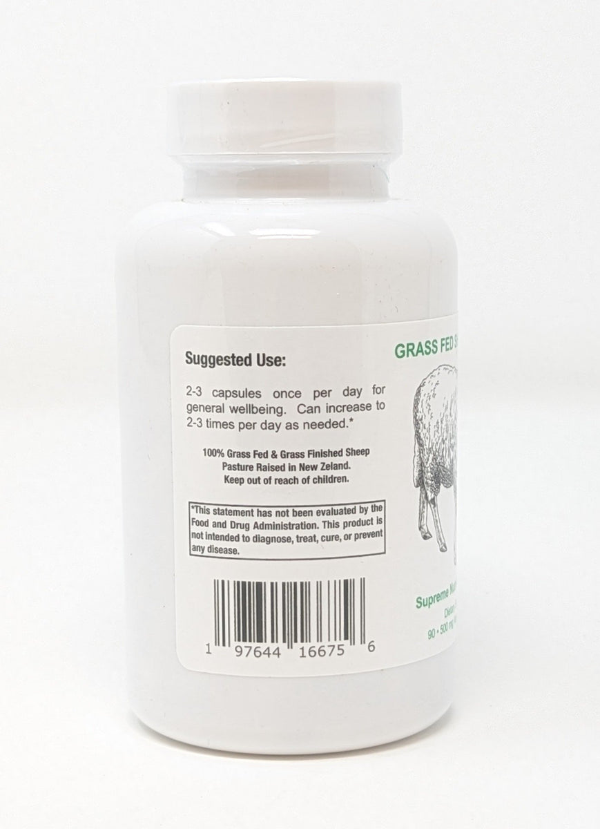 Grass Fed Sheep Thymus by Supreme Nutrition. 90 Cap. Immune Support