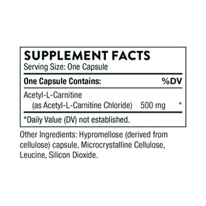 Acetyl-L-Carnitine (Was Carnityl) By Thorne 60 Caps  Supports Brain Function and Mood