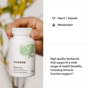 Berberine by Thorne Research. 60 Veggie Capsules. 2 Caps 1000mg. Formally Berberine-500