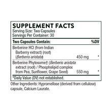 Berberine by Thorne Research. 60 Veggie Capsules. 2 Caps 1000mg. Formally Berberine-500