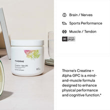 Creatine + Alpha GPC by Thorne Research. 8oz. Mind-and-Muscle Formula