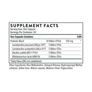 Florasport 20B Probiotic by Thorne Research. 30 Veggie Caps.