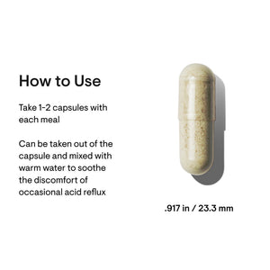GI-Relief by Thorne. 180 Caps. Soothes/Supports Stomach and Esophagus. Formerly GI Encap