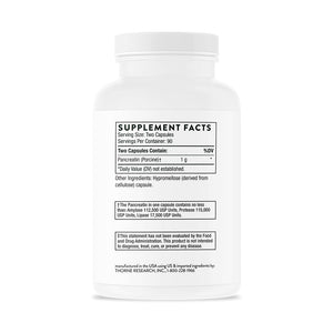 Pancreatic Enzymes (formerly Dipan-9) by Thorne. 180 Veg Cap. Pancreatic Enzymes. Lactose Free.