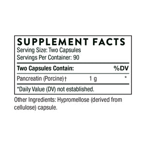 Pancreatic Enzymes (formerly Dipan-9) by Thorne. 180 Veg Cap. Pancreatic Enzymes. Lactose Free.