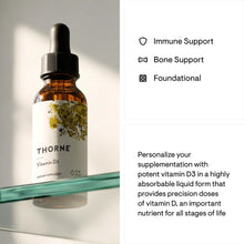 Vitamin D3 By Thorne Research. 1 Fl Oz. Soy free.