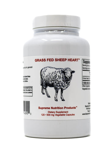 Grass Fed Sheep Heart by Supreme Nutrition. 120 Cap. Heart Support