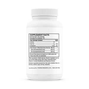 Advanced DHA by Thorne. 60 Gel Caps. High in DHA for Brain and Nerve Support
