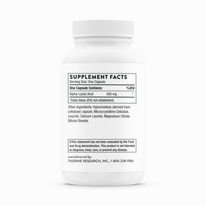 Alpha-Lipoic Acid by Thorne Back Label