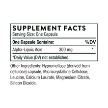 Alpha-Lipoic Acid by Thorne Supplement Facts