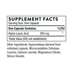Alpha-Lipoic Acid by Thorne Supplement Facts