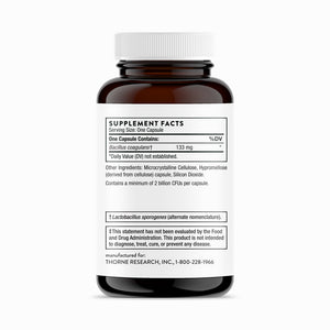 Bacillus Coagulans by Thorne Back Label