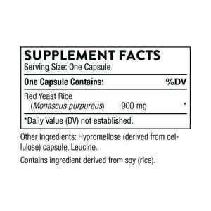 Choleast-900 By Thorne Red Yeast Rice Supplement Facts