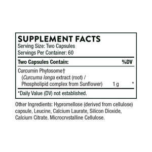 Curcumin Phytosone 120's (Large) By Thorne. 500mg Was Meriva 500-SF