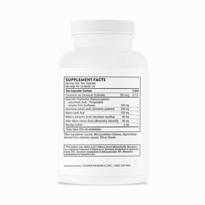Diabenil by Thorne Supplement Facts Label
