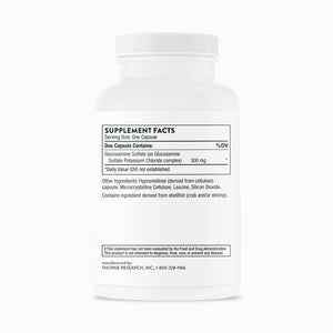 Glucosamine Sulfate by Thorne Supplement Facts Label