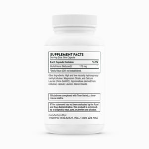 Glutathione-SR by Thorne Back Label