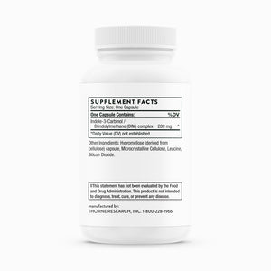 Indole 3-Carbinol Back Label