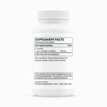 L-Carnitine by Thorne Back Label