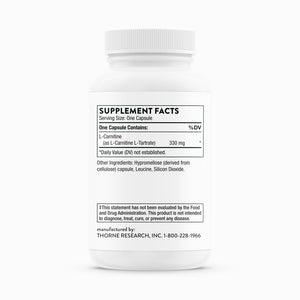 L-Carnitine by Thorne Back Label
