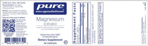 Magnesium Citrate by Pure Encapsulations 90 Caps