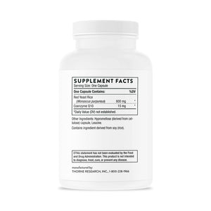 Red Yeast Rice + CoQ10 (formerly Choleast) by Thorne Research. For High Cholesterol with CoQ10