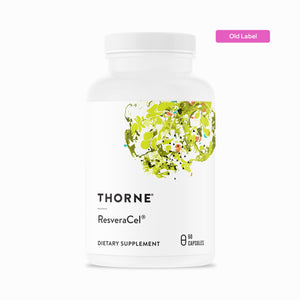 ResveraCel by Thorne. Nicotinamide Riboside with Resveratrol and other CoFactors. 60 Capsules. New Formulation