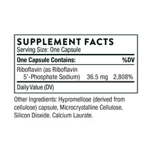 Riboflavin 5'-Phosphate by Thorne Supplement Facts