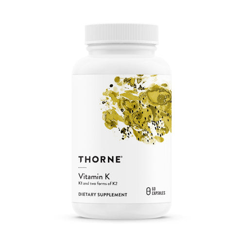 Vitamin K - formerly 3-K Complete By Thorne. Vitamin K Synergistic Blend w MK-4 & MK-7. 60 caps.