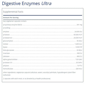 Digestive Enzymes Ultra by Pure Encapsulations 90 Caps. Vegetarian Formula
