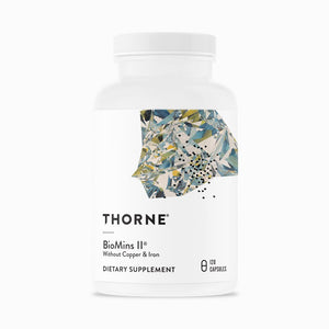 BioMins II Multi-Mineral by Thorne. 120 Veg Caps. New Formula. No Copper or Iron