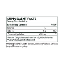 Phosphatidyl Choline by Thorne Research. 60 Gelcaps. Liver Support.