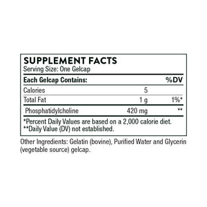 Phosphatidyl Choline by Thorne Research. 60 Gelcaps. Liver Support.