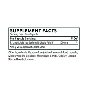 R-Lipoic Acid by Thorne Research. 60 Veg Caps. Compare to Alpha Lipoic Acid.