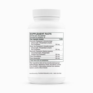 PolyResveratrol-SR By Thorne. 60 Caps. Heart & Liver Support. Resveratrol Combo