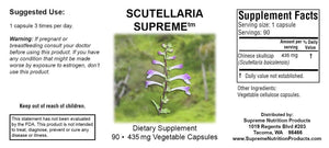 Scutellaria Supreme by Supreme Nutrition. Helps Pain, Candida, Mood, Sleep.