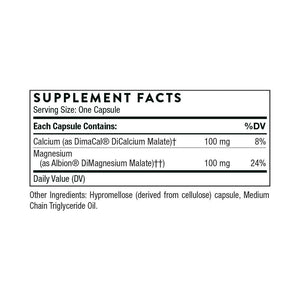 Calcium-Magnesium Malate by Thorne. 240 Veggie Caps Replaces Citramate.