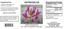 Astragalus by Supreme Nutrition. Antimicrobial/Immune/Fatigue/Cardio 90 caps