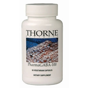 PharmaGABA-100 by Thorne. Natural GABA. 100mg, 60 caps. Helps Anxiety/Sleep