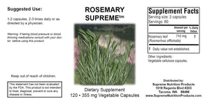 Rosemary Supreme (Supreme Nutrition) Helps Inflammation, Brain, Excess Estrogen