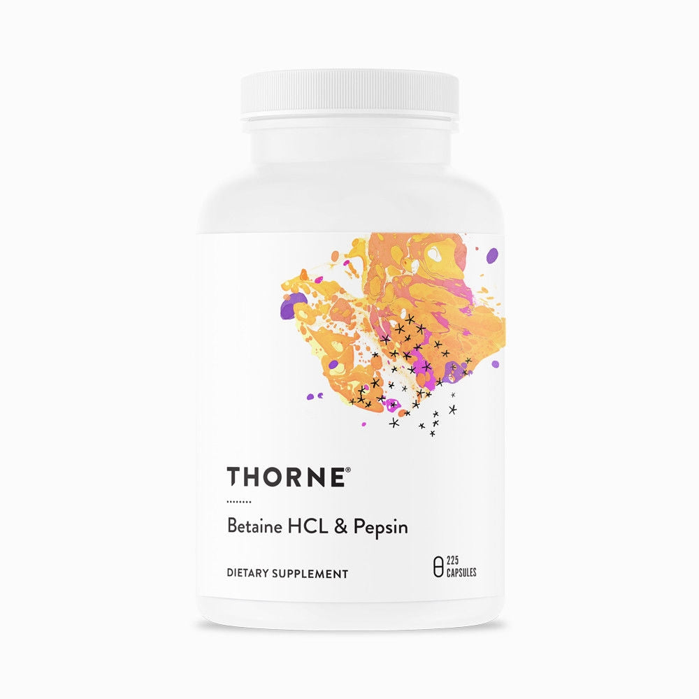 Betaine HCL and Pepsin by Thorne Research. 225 Veggie Capsules
