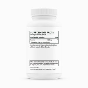Taurine by Thorne. 90 Caps-Important Amino Acid For Heart, Nerve, Liver Support