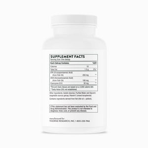 Omega-3 w/CoQ10 by Thorne. Optimal Absorption. Brain and Heart Health. 90 Gelcap