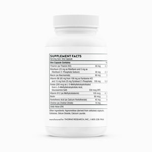 B-Complex #6 by Thorne Research. Active B Complex Containing Extra B6. 60 Caps.