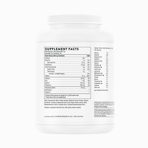 Whey Protein Isolate - Chocolate by Thorne Back Label
