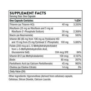 B-Complex #6 by Thorne Research. Active B Complex Containing Extra B6. 60 Caps.