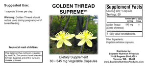 Golden Thread Supreme By Supreme Nutrition. Coptis. Infection, Liver/GB Support