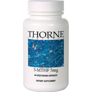 5-MTHF by Thorne. 60 veg cap. Fully Active Folate 5mg.